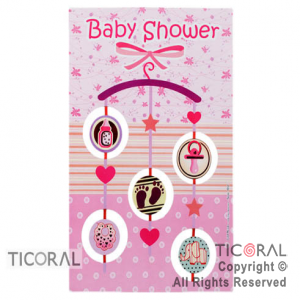 CARTEL  4512 BABY SHOWER MOVIL NENA x 1